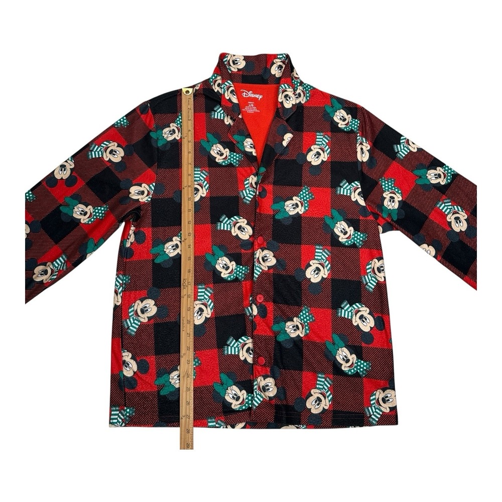 Disney Mickey Mouse Christmas 2 Pc Pajama Set Womens L Long Sleeve Top & Pant - Picture 7 of 12